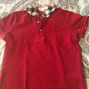 Boys size 6 Burberry polo
